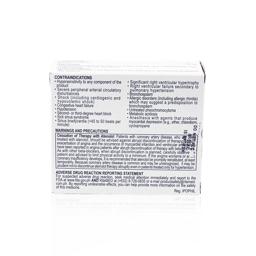 RM ATENOLOL 100MG TAB