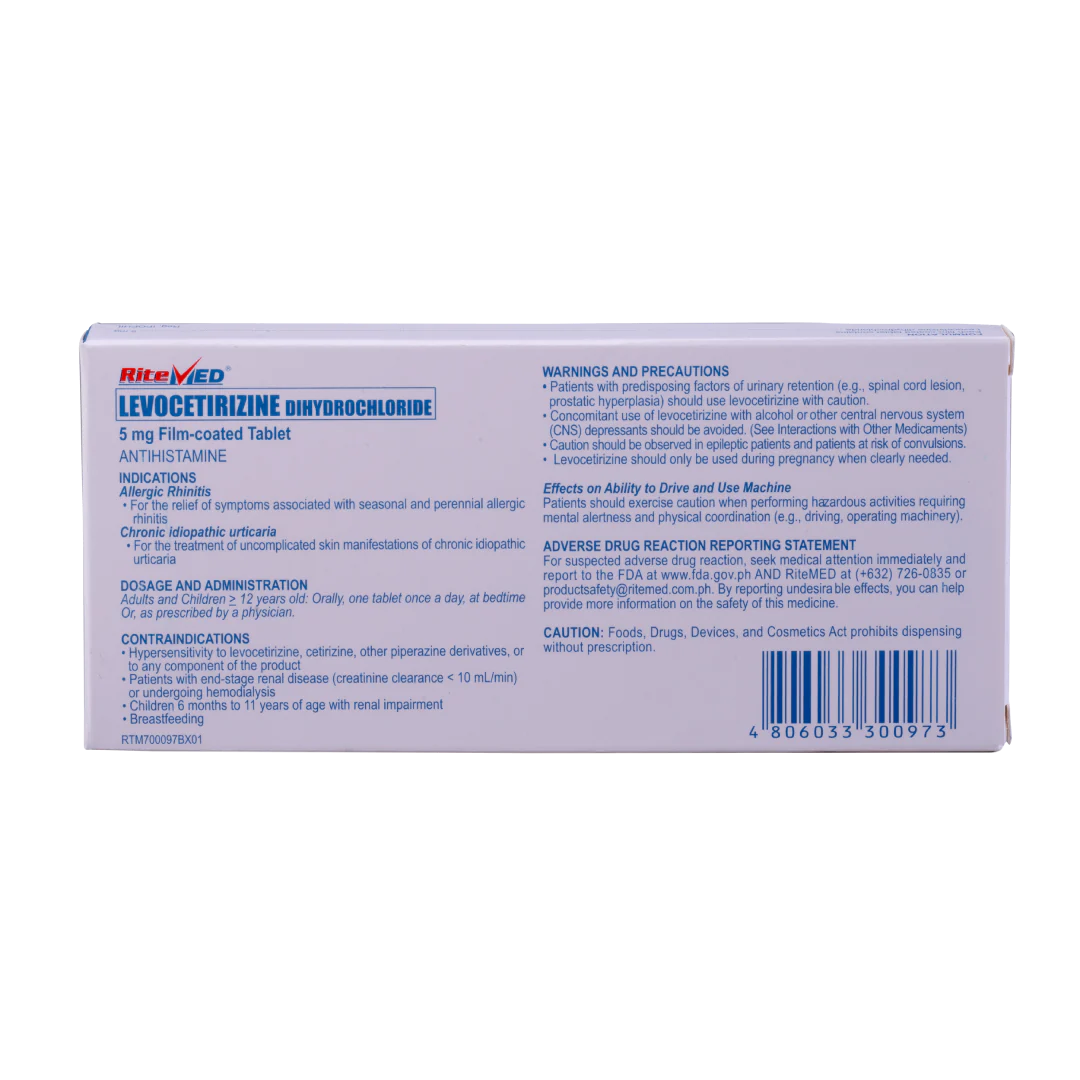 RM LEVOCETIRIZINE 5MG TAB